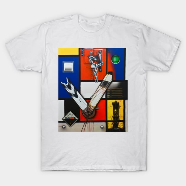 Tribute To Mondrian T-Shirt by VangoArtGallery